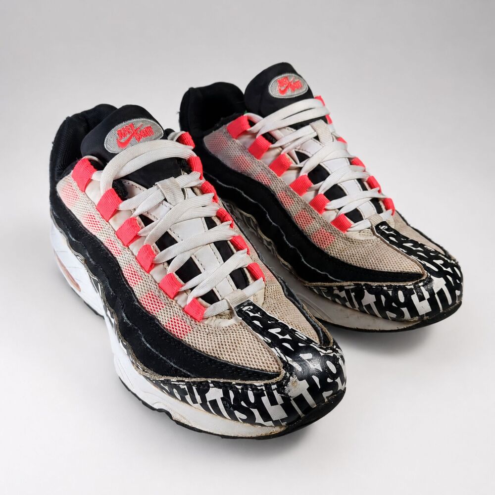 Nike Air Max 95 Just Do It GS Size 7Y Women 8.5 Black Crimson Sneakers